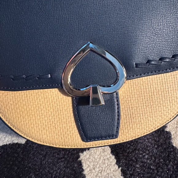 Kate Spade Robyn Medium Leather/Straw Crossbody - Picture 8 of 12
